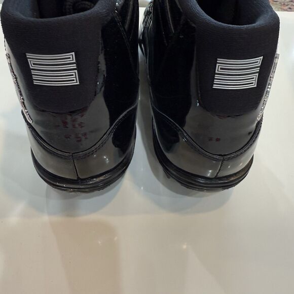 Size 15 Air Jordan 11 Mid TD Cleat Black Gamma Patent HM7324-001 Fast shipping main image 6